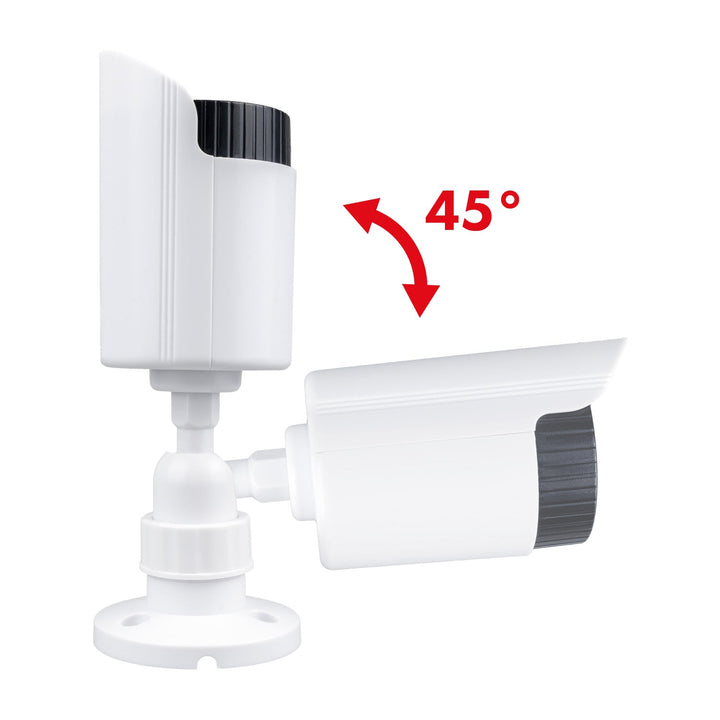 Sæt med to attrapper af rørkameraer, IR-LED-dioder, hvide, strømforsyning 2xAA (medfølger ikke), ABS, IR1800 WT