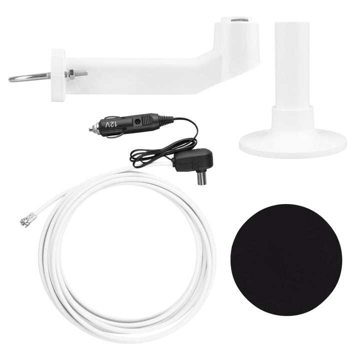 Maclean DVB-T/T2 HEVC multiretningsantenne, aktiv, autocamper, 12 V, MCTV-103