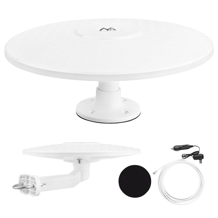 Maclean DVB-T/T2 HEVC multiretningsantenne, aktiv, autocamper, 12 V, MCTV-103