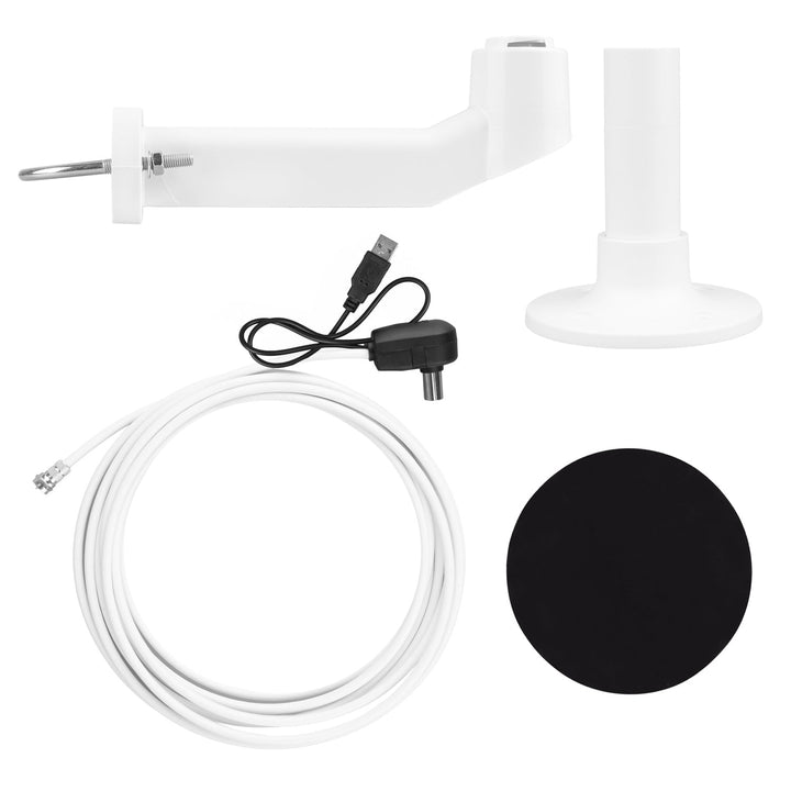 Maclean DVB-T/T2 HEVC multiretningsantenne, aktiv, autocamper, central kabelmontering, MCTV-104