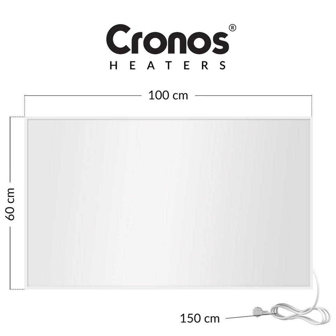Cronos infrarød varmeapparat, 800 W, mat overflade, ultratynd, Carbon P800