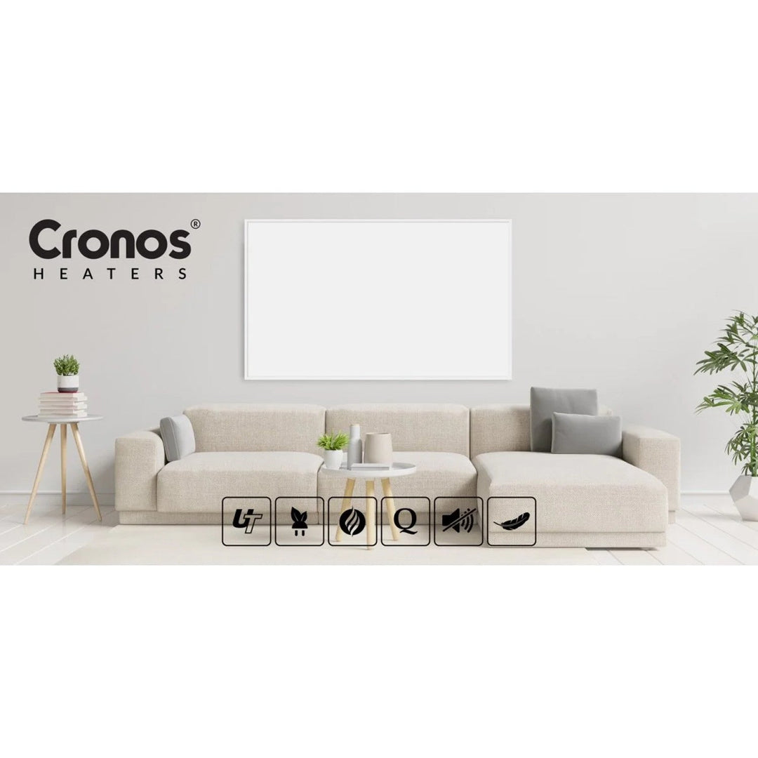 Cronos infrarød varmeapparat, 1000 W, mat overflade, ultratynd, Carbon P1000
