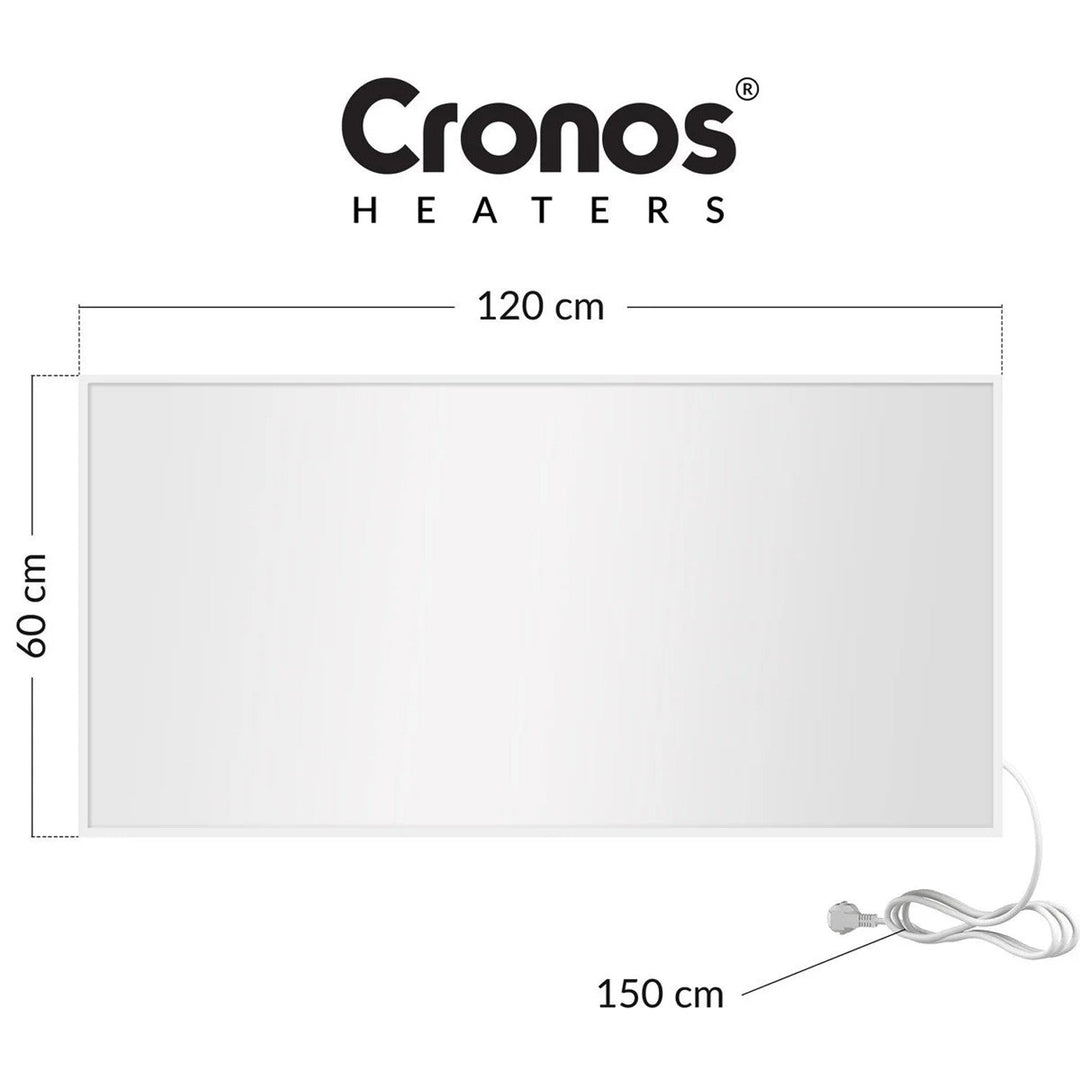 Cronos infrarød varmeapparat, 1000 W, mat overflade, ultratynd, Carbon P1000