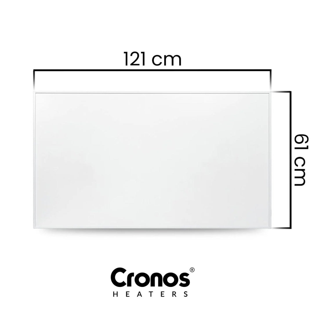 Cronos infrarød radiator, 700 W, fjernbetjening, mat overflade, ultratynd, økonomisk opvarmning, Graphene PRO CGP-700TWP