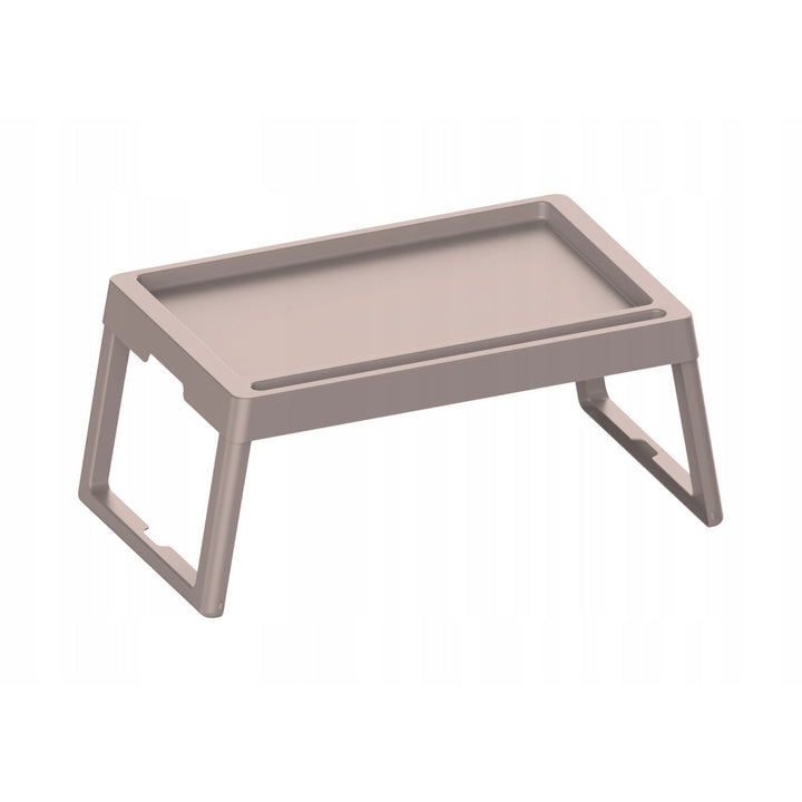 Practic foldbart bord, transportabelt, til seng, have, morgenmadstallerken, farve cappuccino, 56120722