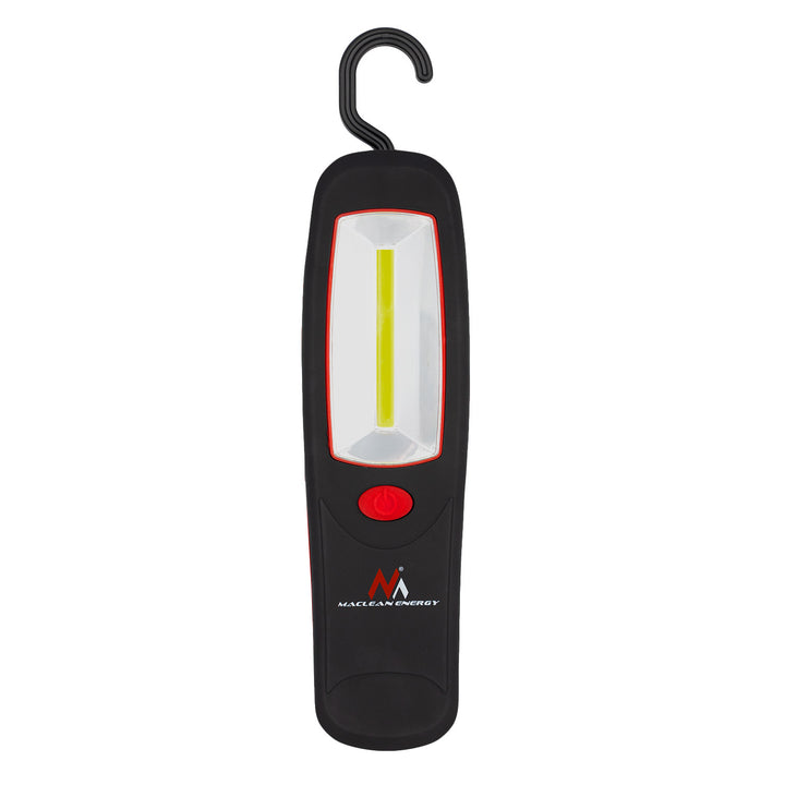 Maclean COB LED-værkstedslampe, magnet, krog, 3xAA, MCE03 + 3x Varta Industrial LR6/AA R-06-batterier