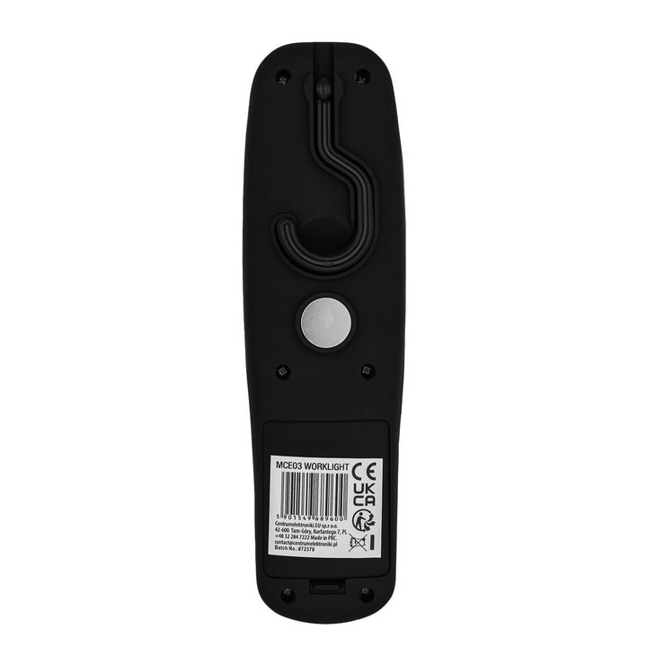 Maclean COB LED-værkstedslampe, magnet, krog, 3xAA, MCE03 + 3x Varta Industrial LR6/AA R-06-batterier