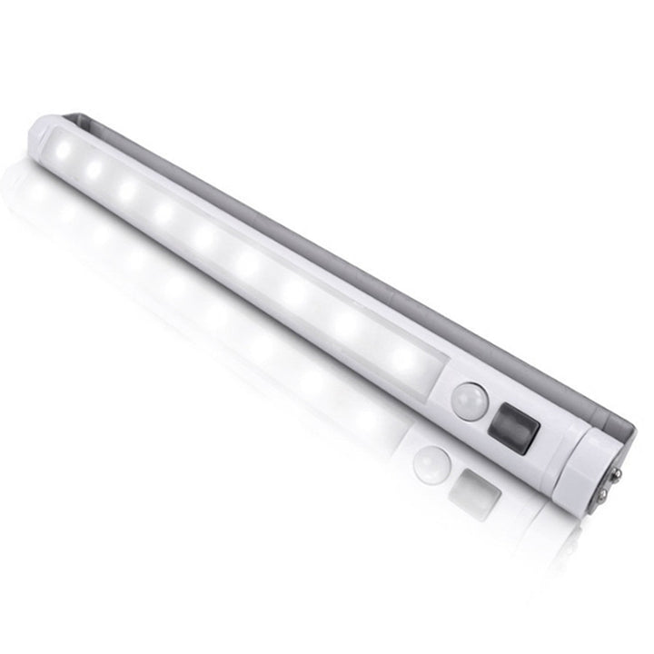 Maclean LED-køkkenlampe, underskabslampe 9 SMD, batteridrevet, PIR-sensor til tænd/sluk, MCE166 + 3x Varta Industrial LR6/AA R-06-batteri