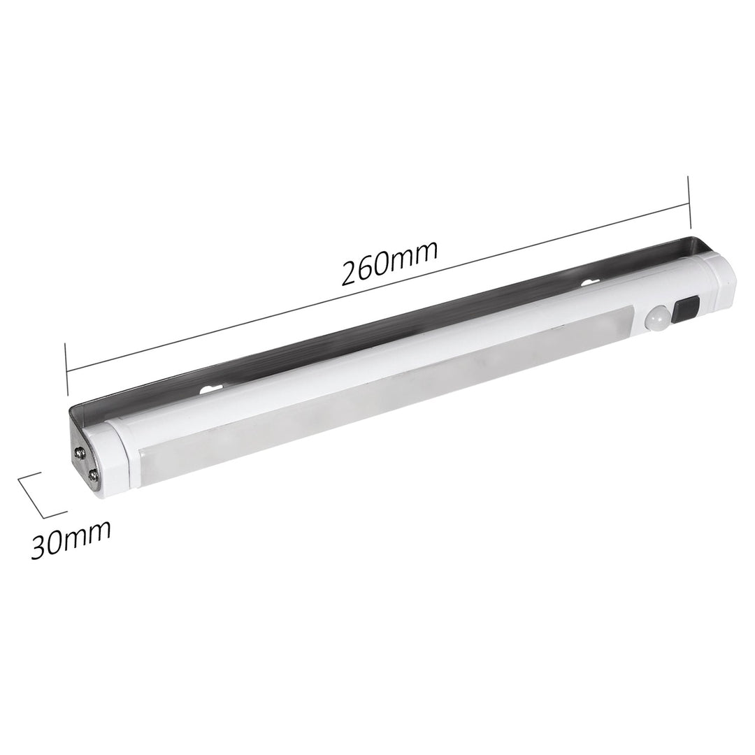 Maclean LED-køkkenlampe, underskabslampe 9 SMD, batteridrevet, PIR-sensor til tænd/sluk, MCE166 + 3x Varta Industrial LR6/AA R-06-batteri