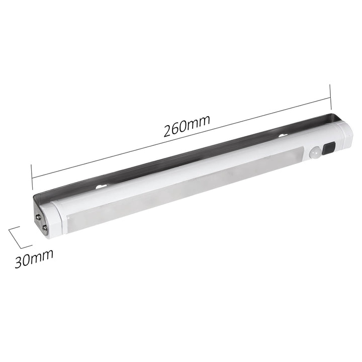Maclean LED-køkkenlampe, underskabslampe 9 SMD, batteridrevet, PIR-sensor til tænd/sluk, MCE166 + 3x Varta Industrial LR6/AA R-06-batteri