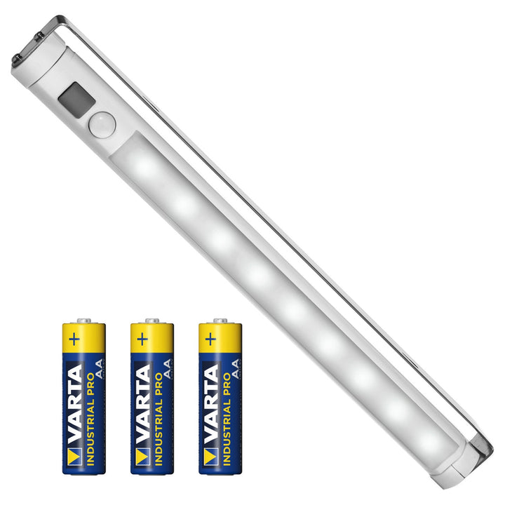 Maclean LED-køkkenlampe, underskabslampe 9 SMD, batteridrevet, PIR-sensor til tænd/sluk, MCE166 + 3x Varta Industrial LR6/AA R-06-batteri