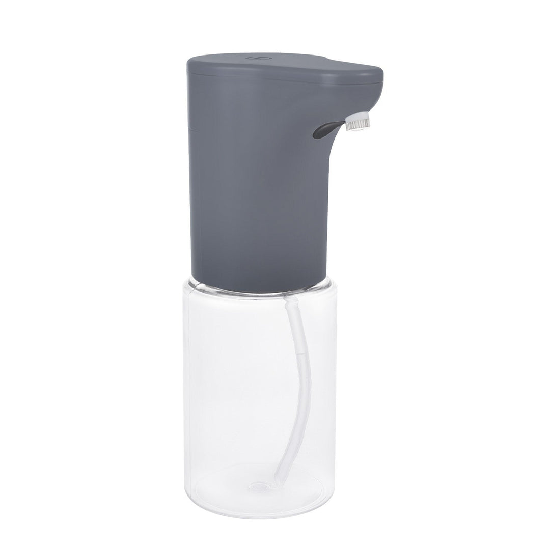 Promedix automatisk dispenser, dispenserbeholder til flydende sæbe, desinfektionsmidler, 300 ml, grå, PR-540 GR + 4 AA-batterier fra Varta Industrial