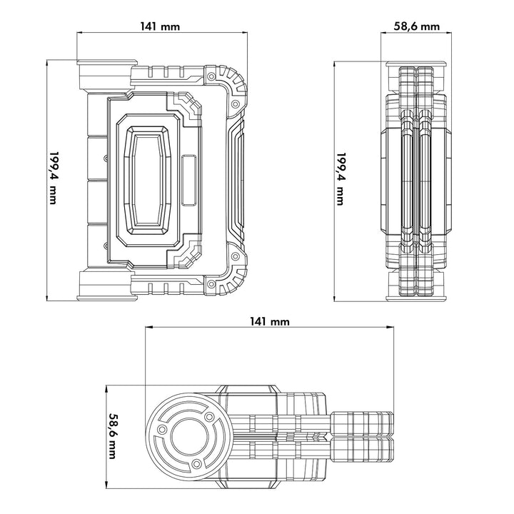 Maclean LED COB arbejdslampe, 300 lm, 3 lysindstillinger, farvetemperatur 6500K, MCE439 + 4x Varta Industrial AA-batteri