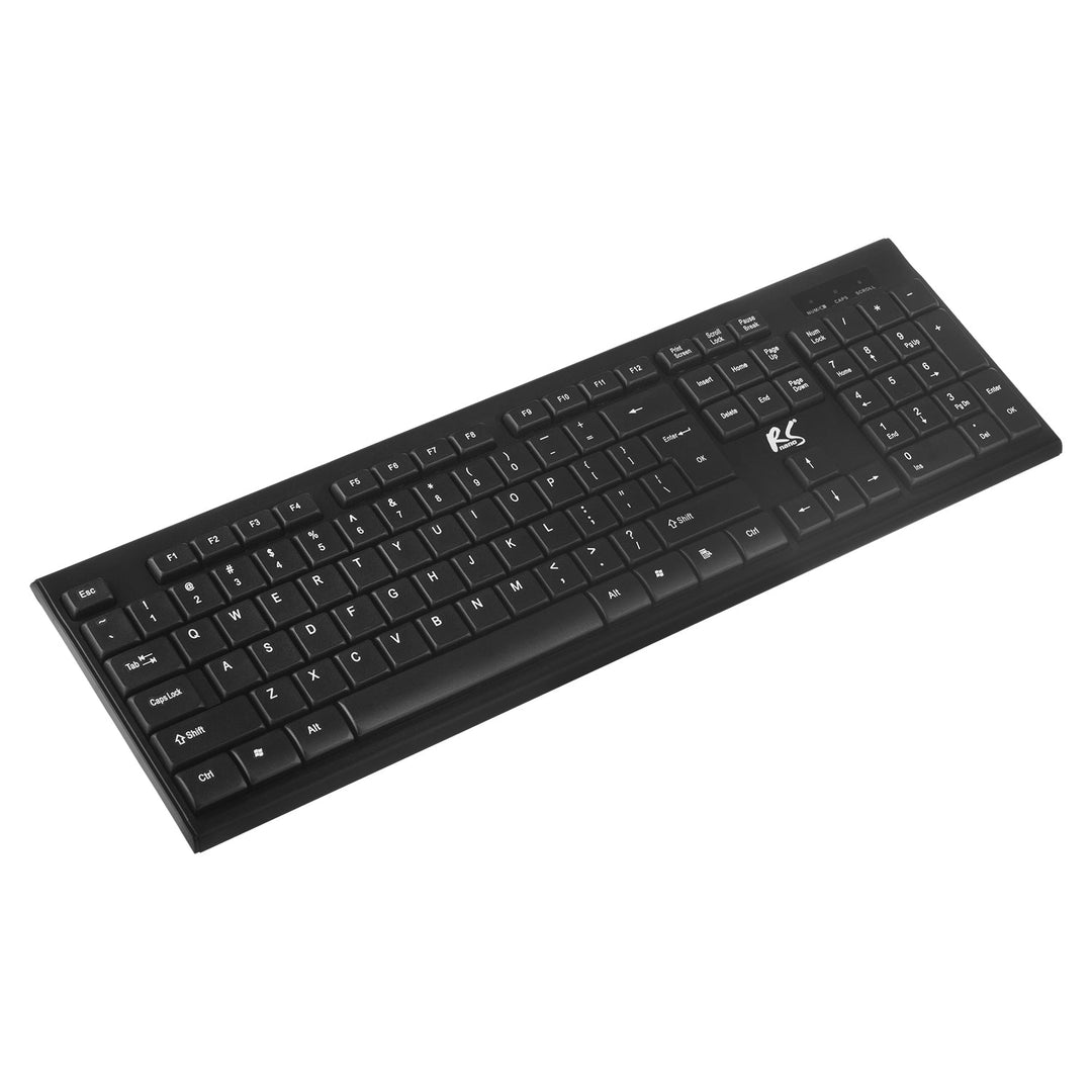 Tastatur + trådløs mus COMBO NanoRS, RS580 + 2x AAA-alkalibatteri fra Varta Industrial