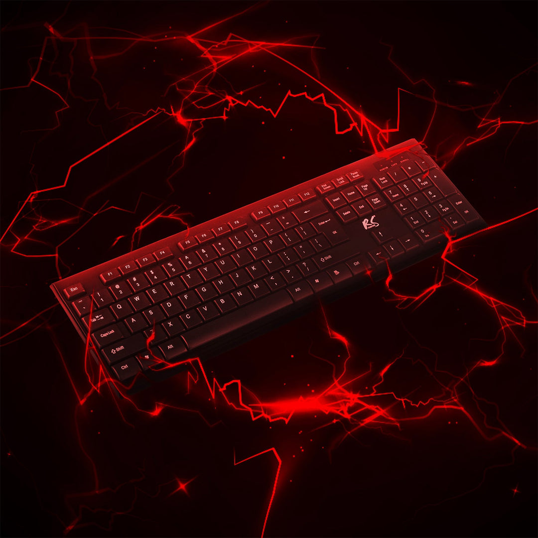 Tastatur + trådløs mus COMBO NanoRS, RS580 + 2x AAA-alkalibatteri fra Varta Industrial