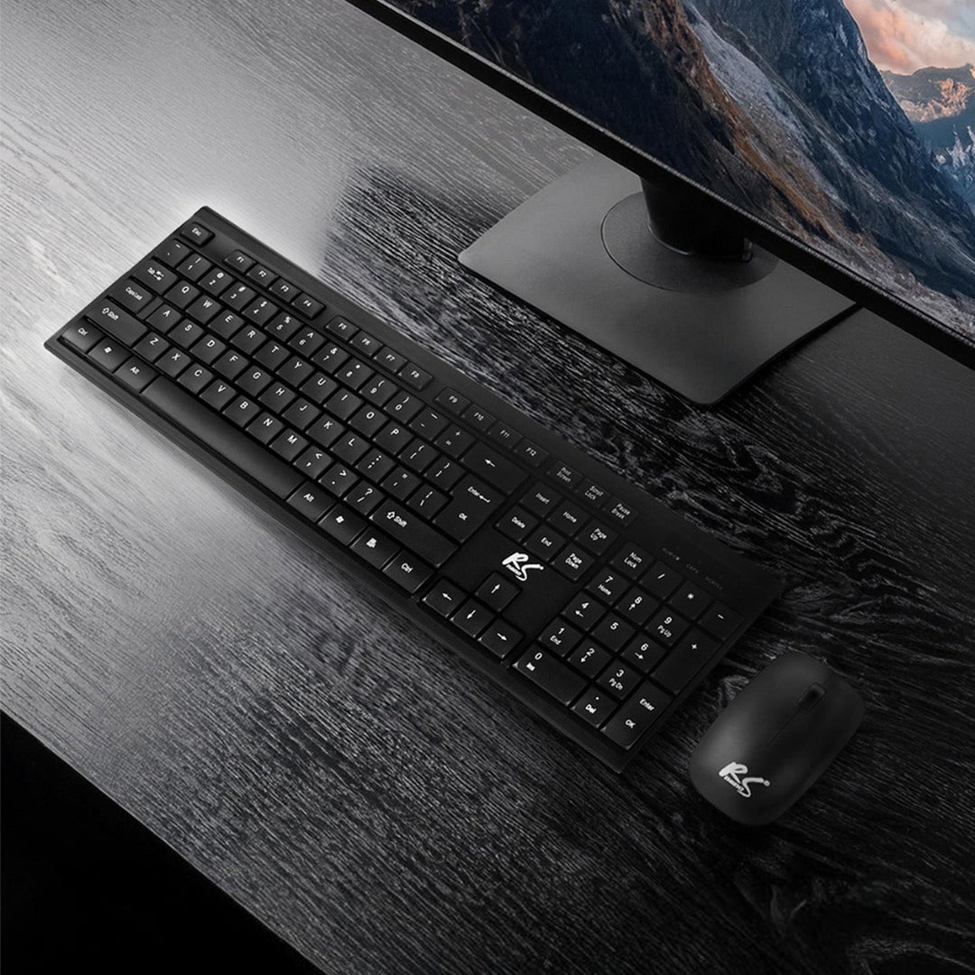 Tastatur + trådløs mus COMBO NanoRS, RS580 + 2x AAA-alkalibatteri fra Varta Industrial