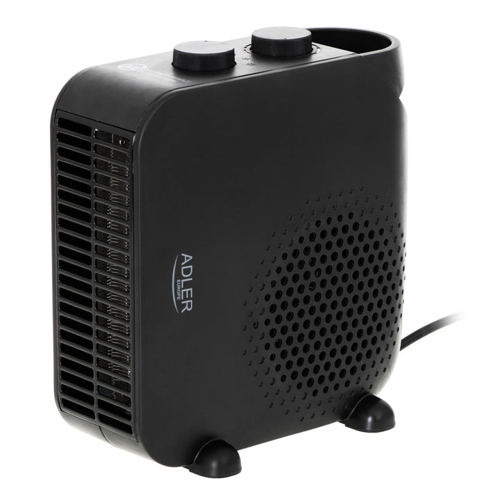 Adler varmeblæser, 2 effektniveauer, maks. 2000 W, termostat, sort, AD 7725