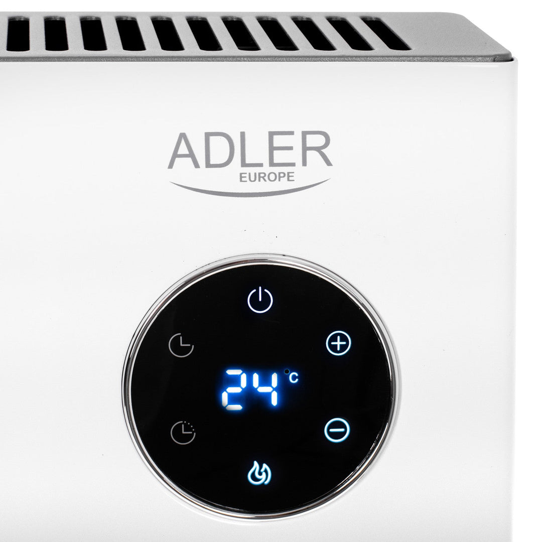 Adler konvektorvarmer, LED-display, fjernbetjening, 3 varmeindstillinger, termostat, maks. 2000 W, AD 7752