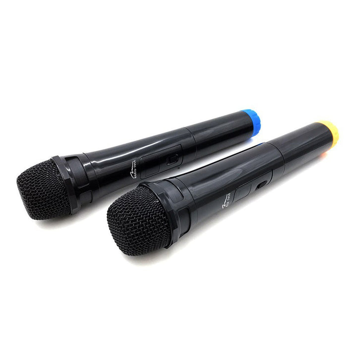 To trådløse mikrofoner med USB-modtager til højttaler med karaoke-funktion, Mediatech MT395