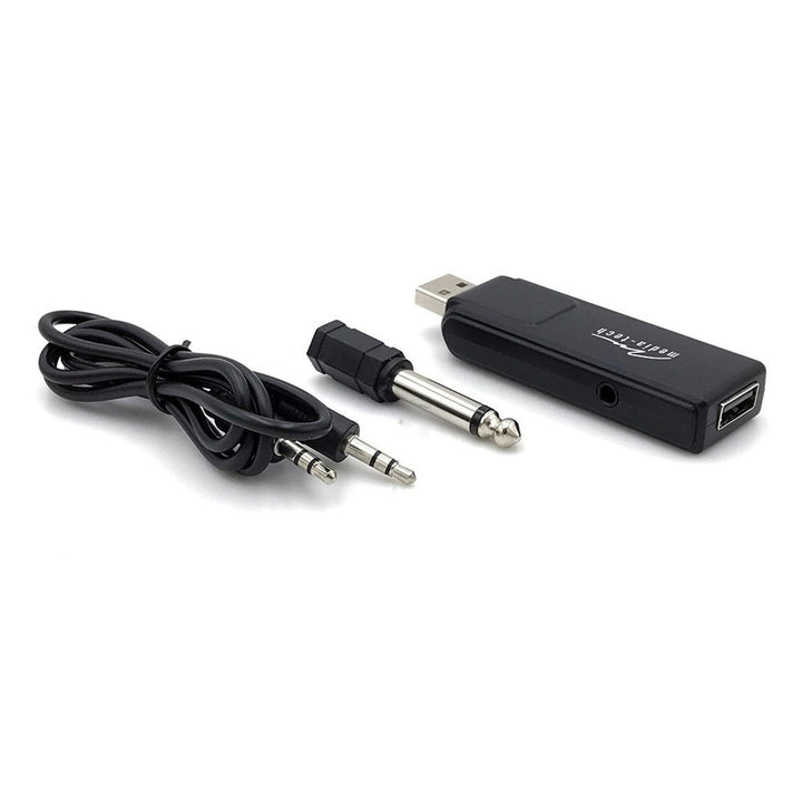 To trådløse mikrofoner med USB-modtager til højttaler med karaoke-funktion, Mediatech MT395