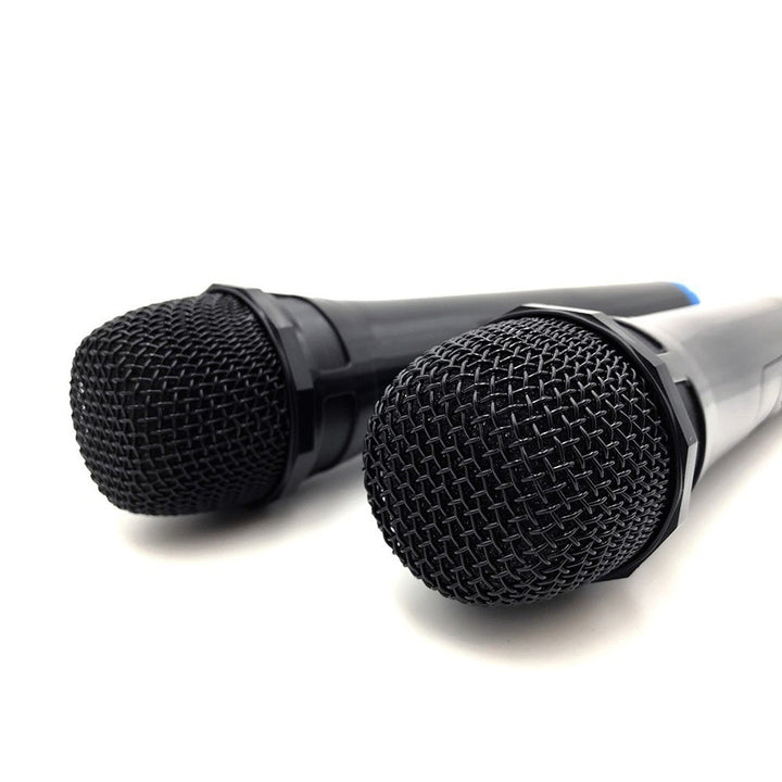 To trådløse mikrofoner med USB-modtager til højttaler med karaoke-funktion, Mediatech MT395