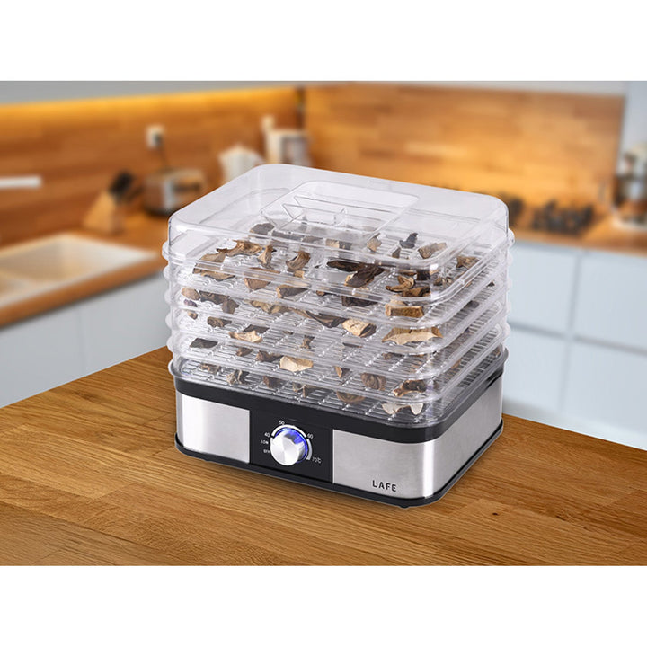 Lafe tørretumbler til svampe, frugt og grøntsager, 250 W, 5 sigter, temperaturregulering, NutriDry