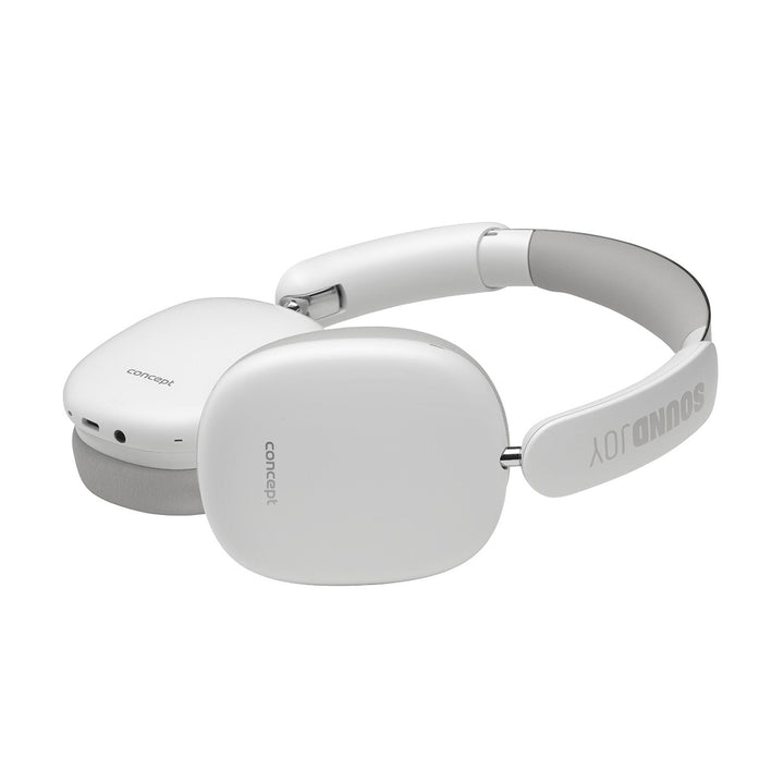 Concept SoundJoy trådløse øretelefoner, op til 70 timers afspilningstid, Bluetooth 5.4, hurtig opladning, aktiv støjreduktion op til 33 dB, hvid, HS4061