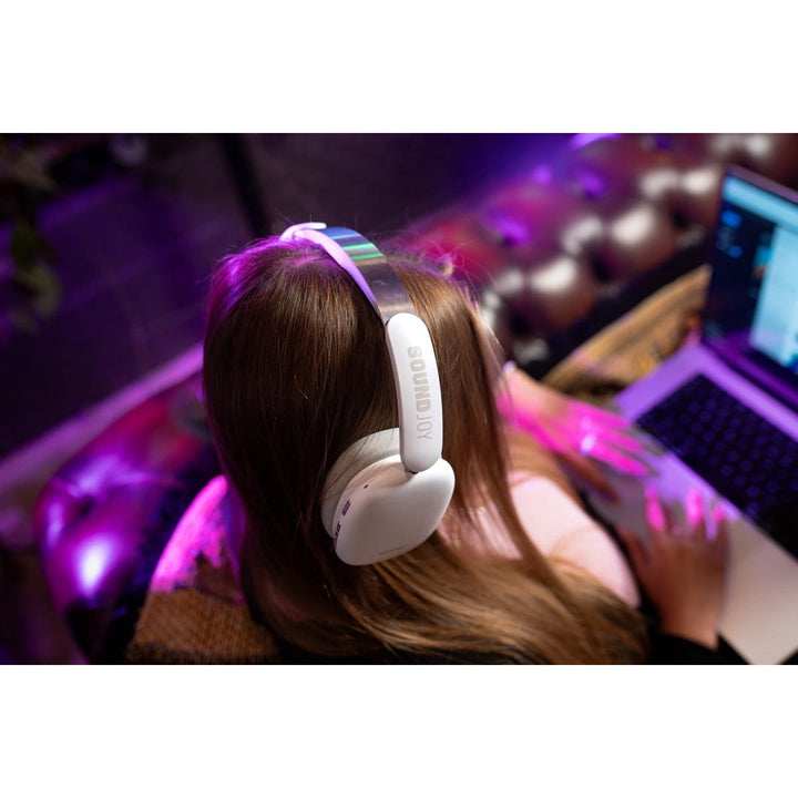 Concept SoundJoy trådløse øretelefoner, op til 70 timers afspilningstid, Bluetooth 5.4, hurtig opladning, aktiv støjreduktion op til 33 dB, hvid, HS4061