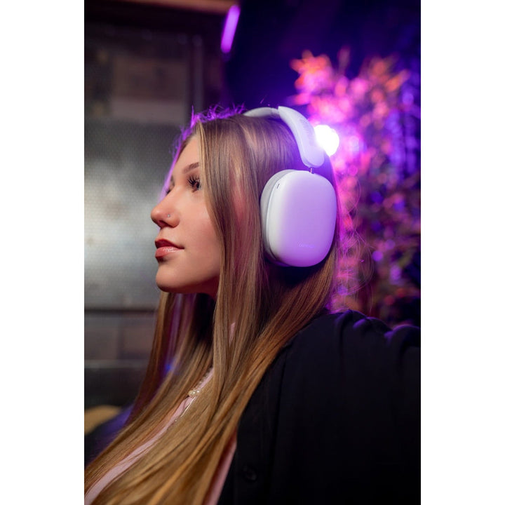 Concept SoundJoy trådløse øretelefoner, op til 70 timers afspilningstid, Bluetooth 5.4, hurtig opladning, aktiv støjreduktion op til 33 dB, hvid, HS4061