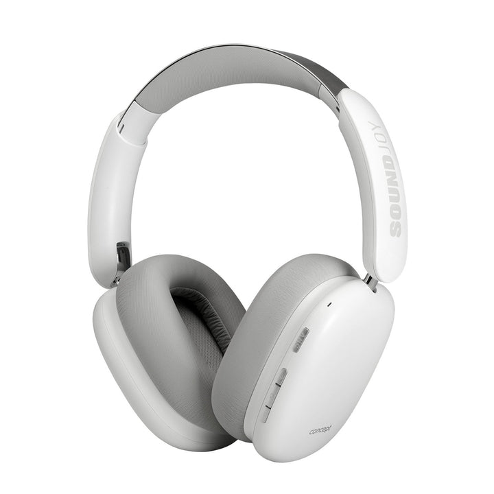 Concept SoundJoy trådløse øretelefoner, op til 70 timers afspilningstid, Bluetooth 5.4, hurtig opladning, aktiv støjreduktion op til 33 dB, hvid, HS4061