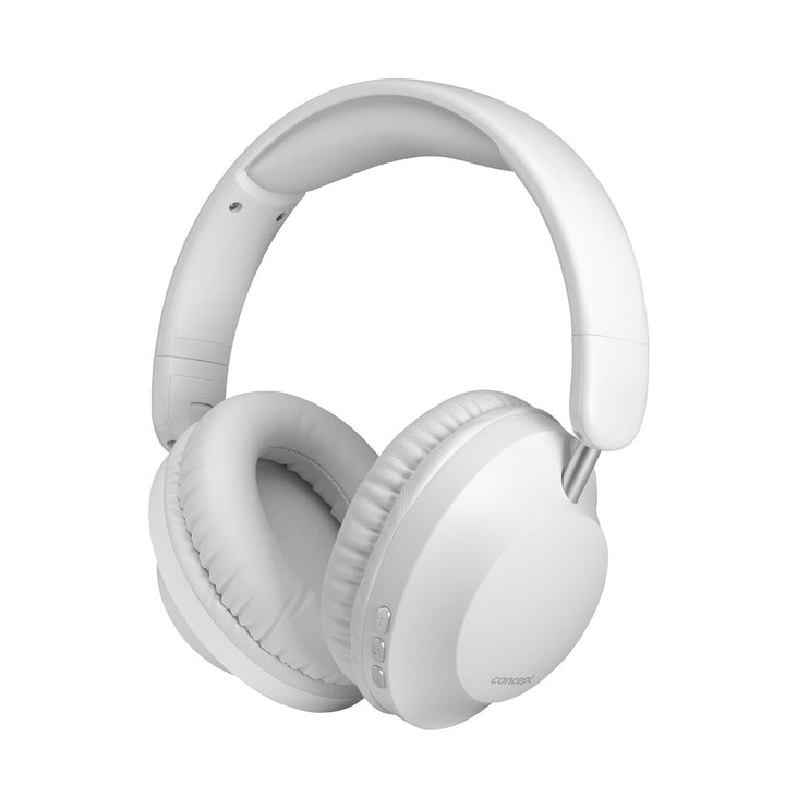 Concept SoundJoy trådløse øretelefoner, op til 45 timers afspilningstid, Bluetooth 6.0, hurtig opladning, aktiv støjreduktion op til 18 dB, hvid, HS4081