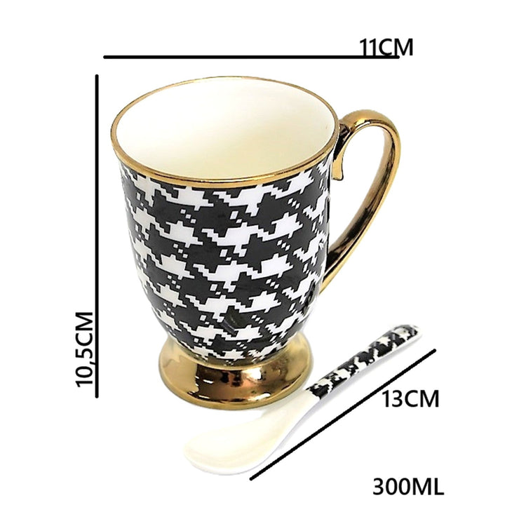 Krus Pepitka Guldhåndtag Bund Ske Porcelæn Eksklusiv, Queen Isabel