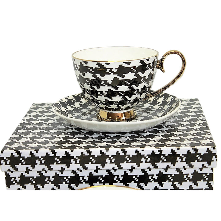Espressokopper 2+2 Pepitka Gulddetaljer Porcelæn, Queen Isabel