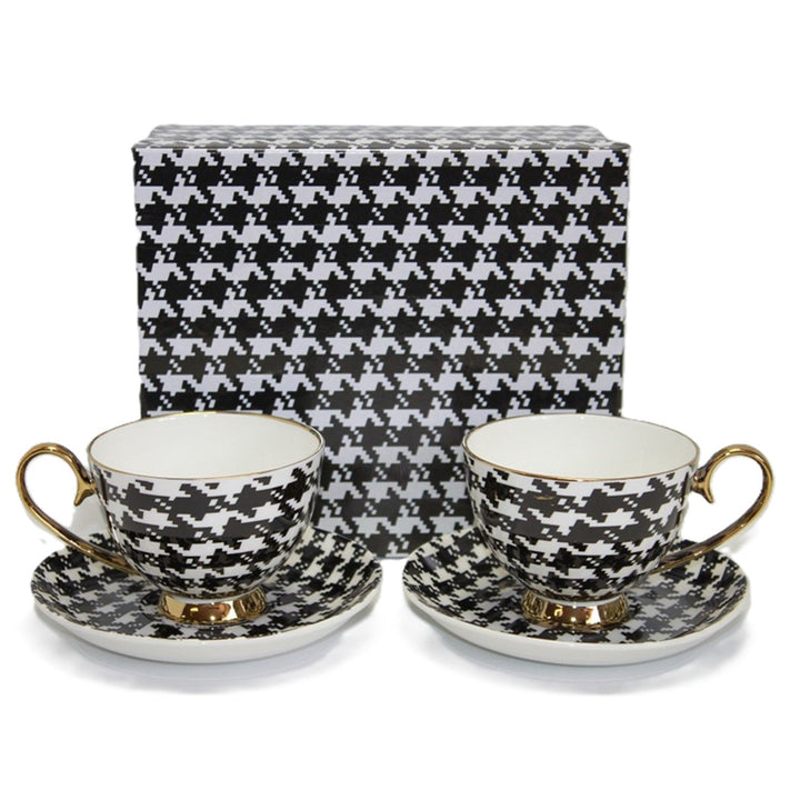 Espressokopper 2+2 Pepitka Gulddetaljer Porcelæn, Queen Isabel