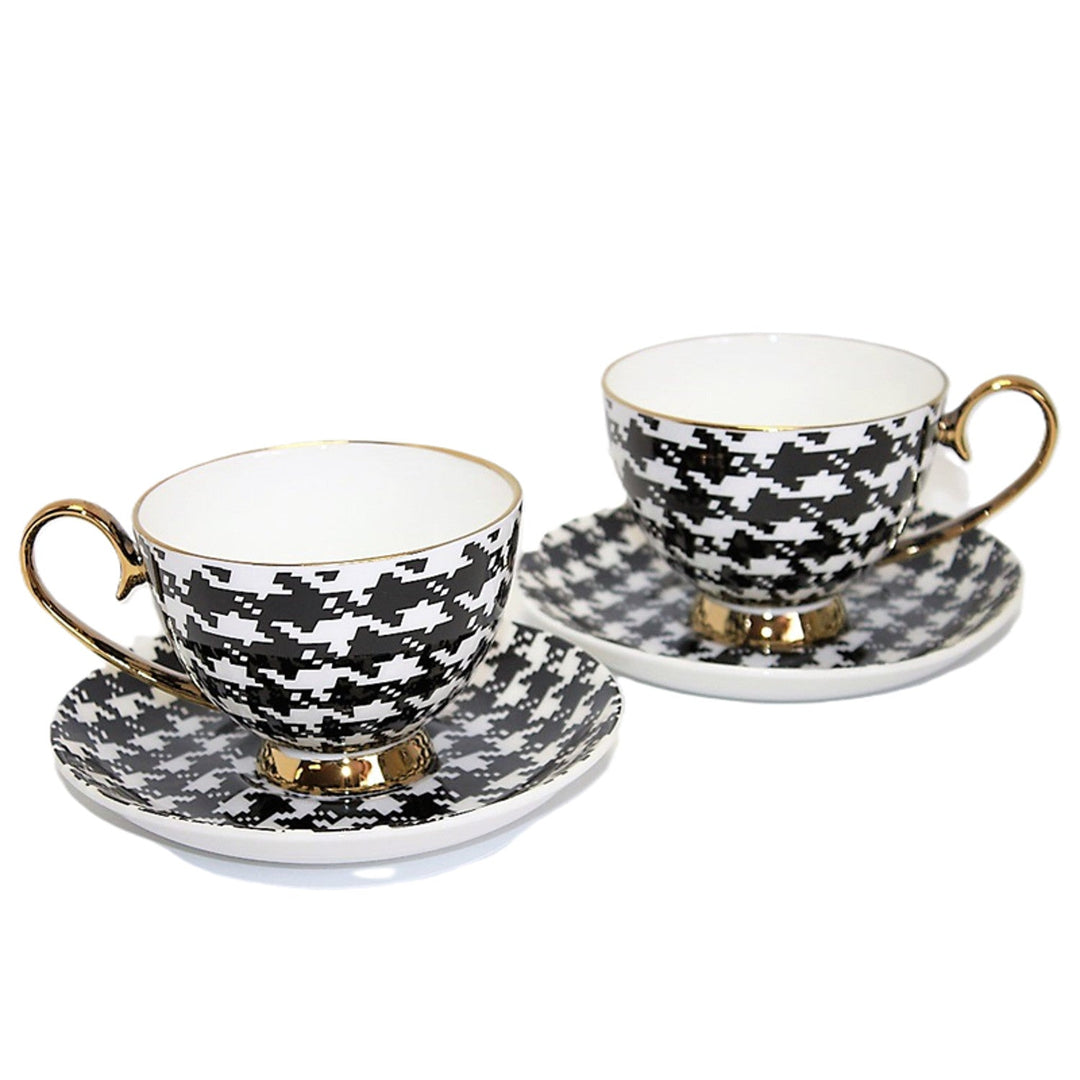 Espressokopper 2+2 Pepitka Gulddetaljer Porcelæn, Queen Isabel