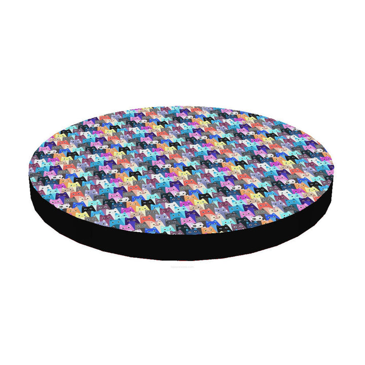 Bertoni kattebed / madras, af elastisk skum, diameter 55 cm, mønster Meow, Ring