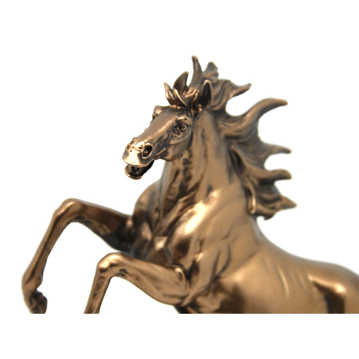 Figur af springende hest, ur, brun dekoration, Dronning Isabel