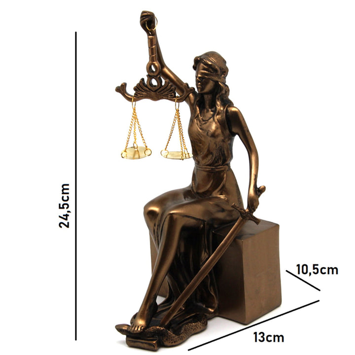 Figuriner af Themis med vægt og sværd, bogstøtter, Queen Isabel, 2 stk.