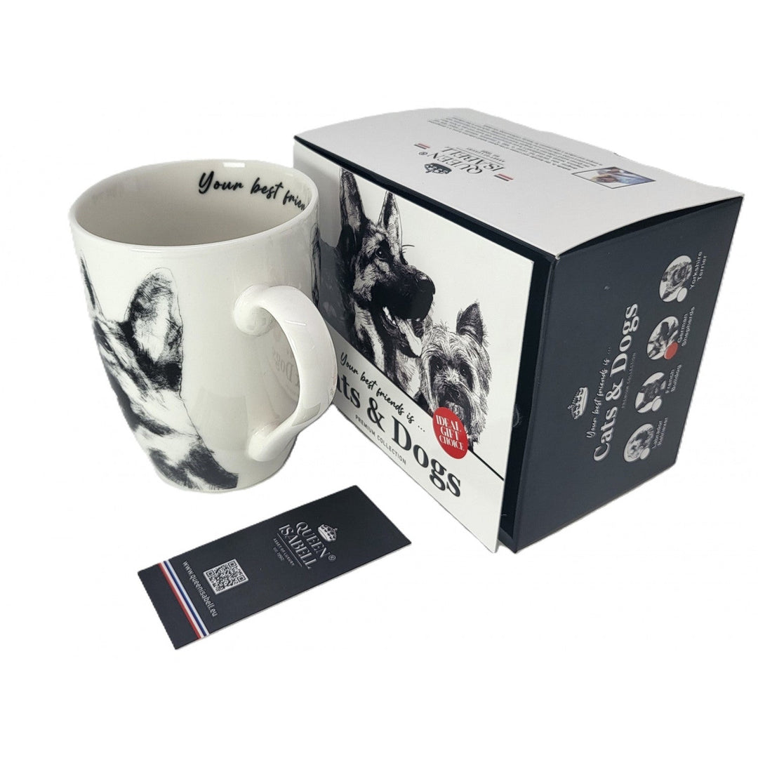 Porcelænskrus Queen Isabel, schæferhund, 350 ml, Q1-05232