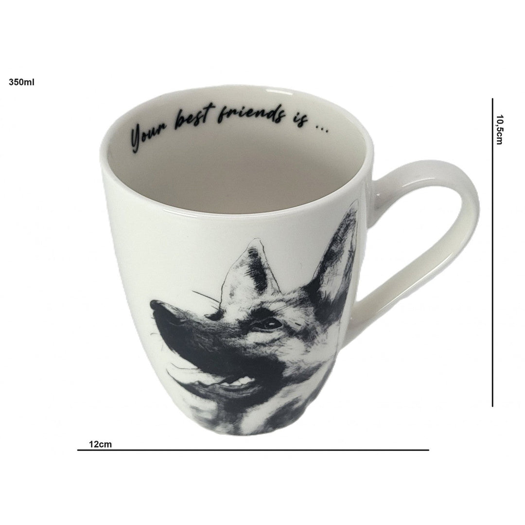 Porcelænskrus Queen Isabel, schæferhund, 350 ml, Q1-05232