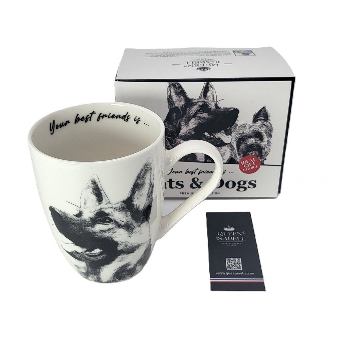 Porcelænskrus Queen Isabel, schæferhund, 350 ml, Q1-05232