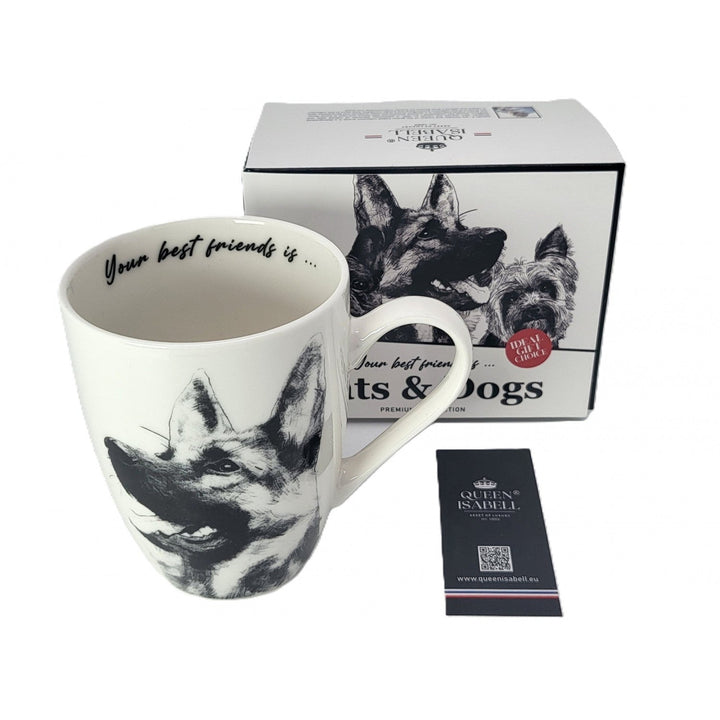 Porcelænskrus Queen Isabel, schæferhund, 350 ml, Q1-05232