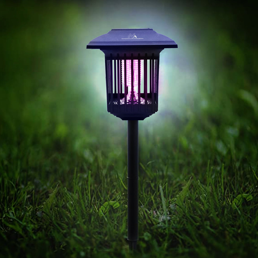 Maclean LED-insektlampe, IP44, LED/UV, batteri 2*AA Ni-MH 200 mAh, solcelle 2V DC MCE448, 2 stk.