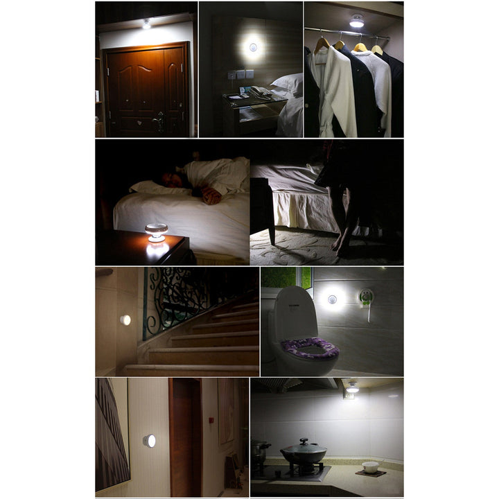 LED-lampe med bevægelsessensor Maclean, magnet, baggrundsbelysning, lysfunktioner: kontinuerlig, PIR-sensor, 3xAAA, MCE223 + 3 x Varta Industrial-batterier