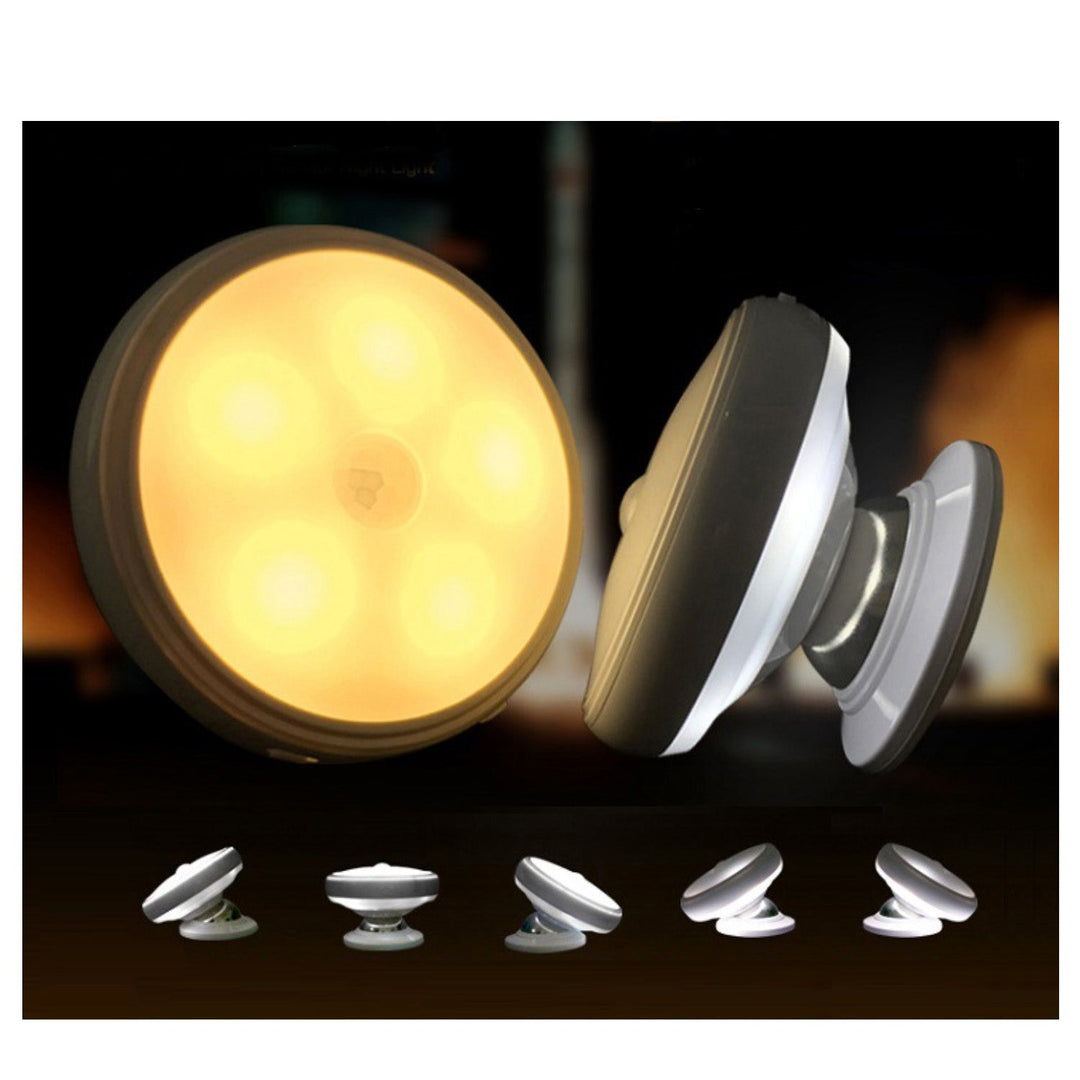 LED-lampe med bevægelsessensor Maclean, magnet, baggrundsbelysning, lysfunktioner: kontinuerlig, PIR-sensor, 3xAAA, MCE223 + 3 x Varta Industrial-batterier