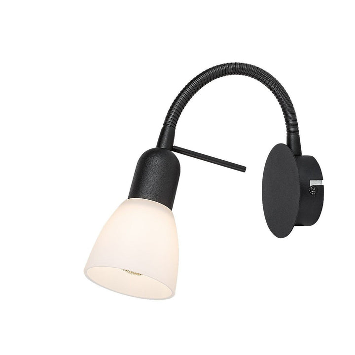 Rabalux væglampe, spotlampe, E14-pære, IP20, sort, Soma