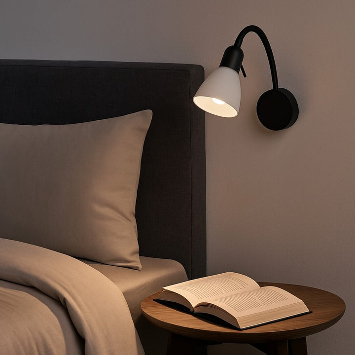 Rabalux væglampe, spotlampe, E14-pære, IP20, sort, Soma