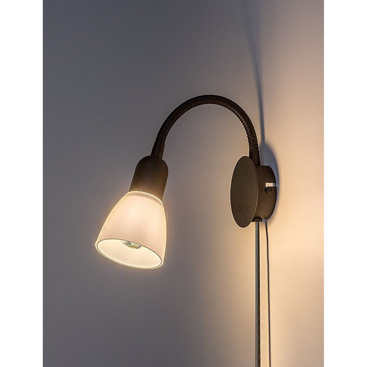 Rabalux væglampe, spotlampe, E14-pære, IP20, sort, Soma