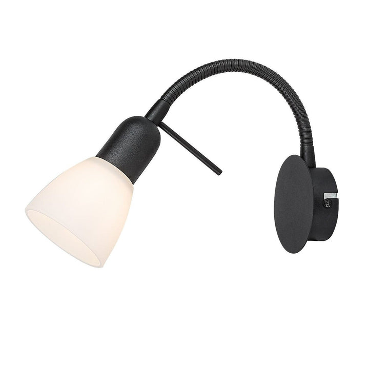Rabalux væglampe, spotlampe, E14-pære, IP20, sort, Soma