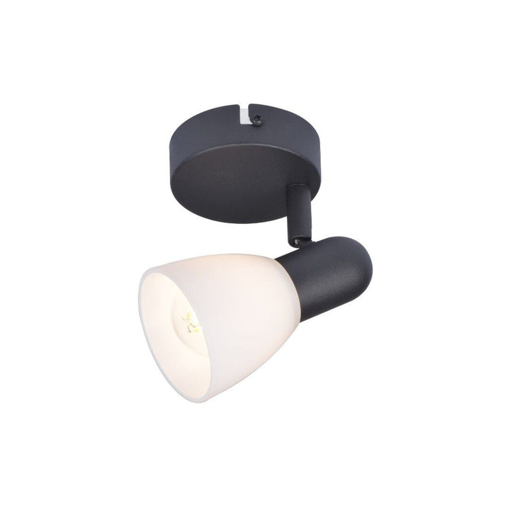 Rabalux loftslampe, spotlampe, E14-pære, IP20, sort, Soma